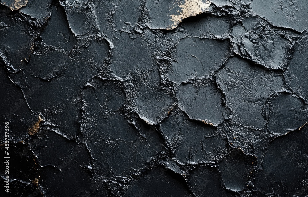 Textured surface of dark cracked paint. Textured surface of dark cracked paint.