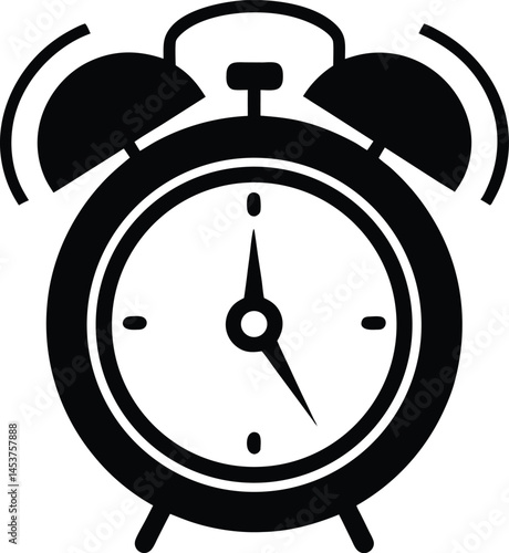 alarm clock ringing on white background  .eps