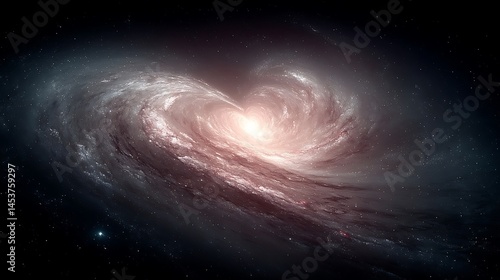 A mass of dust and gas in space with a bright center.