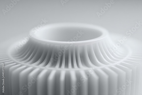close-up of 3d printed gear on neutral background