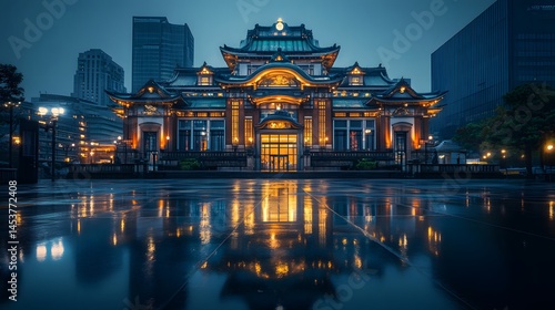 The Osaka City Central Public Hall, a beautiful historical building with grand architecture