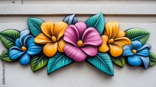 Expressive Graffiti Celebrating Spring with Bold Colors and a Modern Street Aesthetic Made with Generative AI Technology