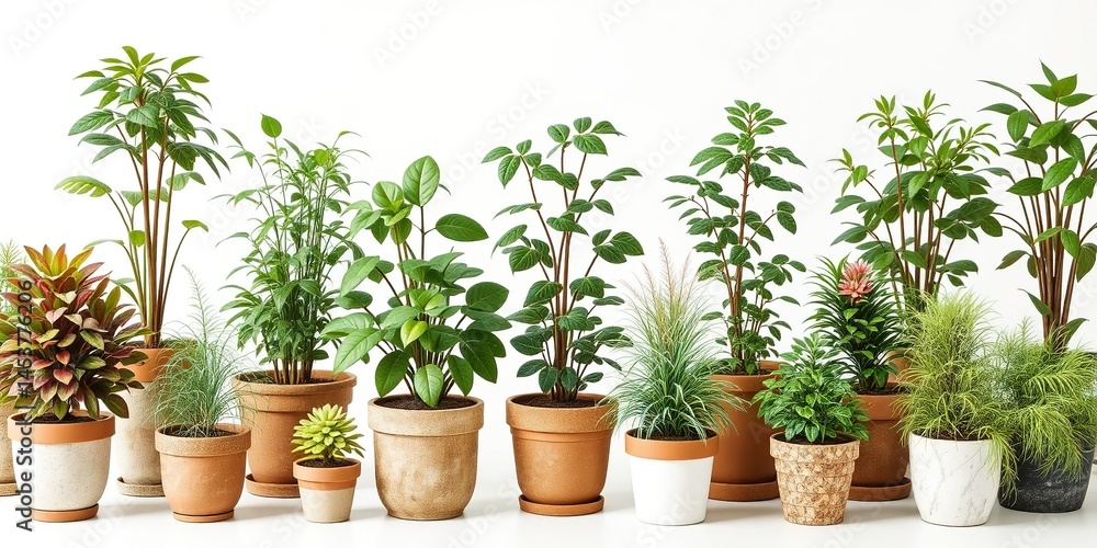 Artificial Plants in Pots - Modern Home Decor Display Artificial Plants in Pots - Modern Home Decor Display
