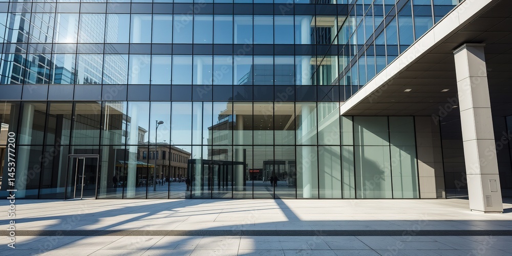 Contemporary Office Building Exterior - Sleek Design and Architectural Excellence