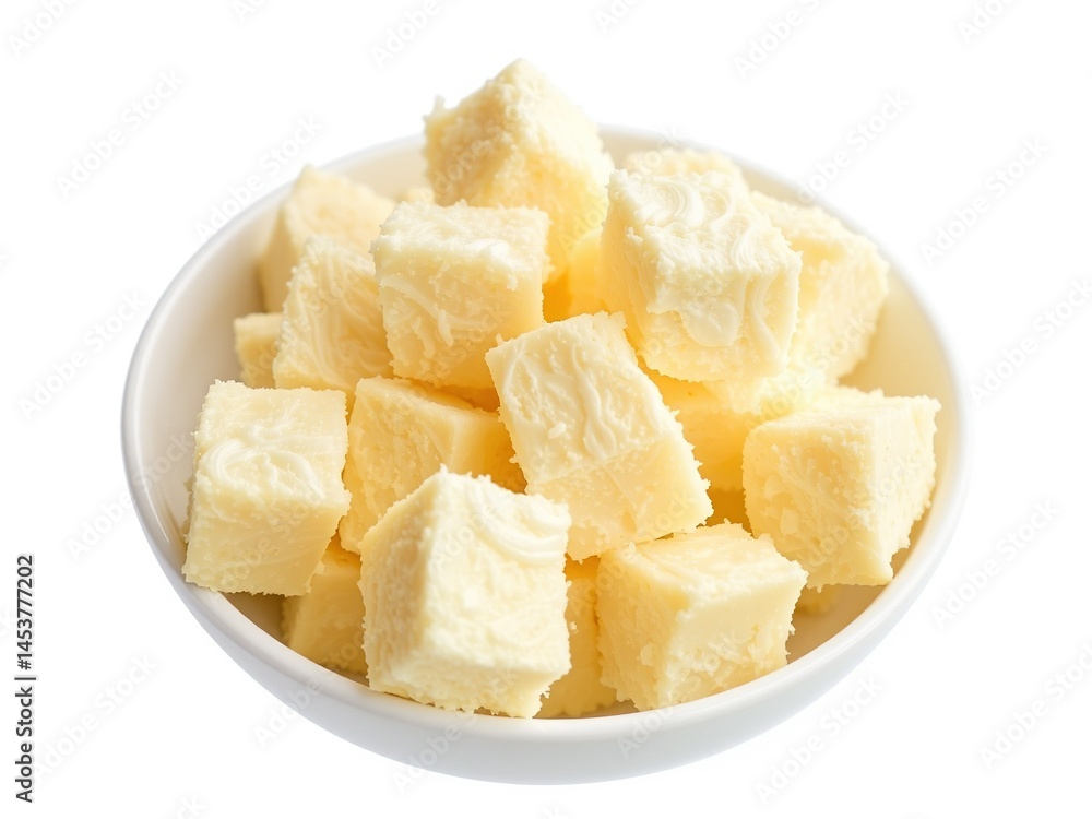 Creamy Butter Cubes in Bowl - Delicious and Ready