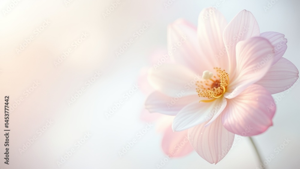 Delicate Pastel Flower Background with Soft Focus