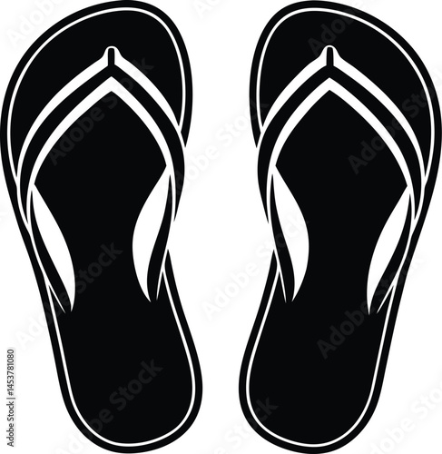 beach sandals on white background  .eps