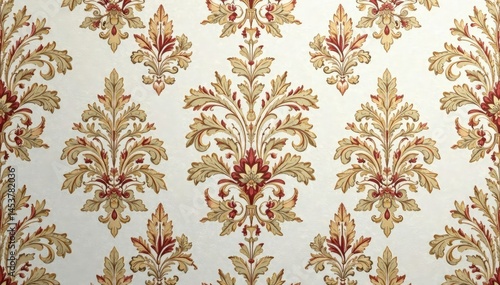 Subtle floral damask pattern ideal for upholstery or wallpaper, elegant interior design , damask, vintage, wallpaper