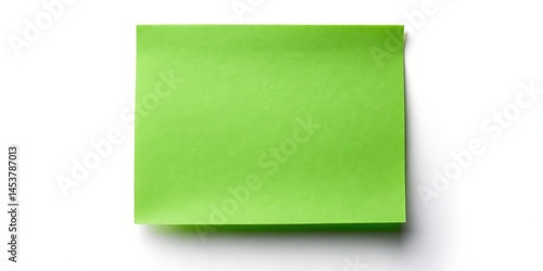 green sticky note, daily tasks, green color scheme, isolated background,  green color scheme
