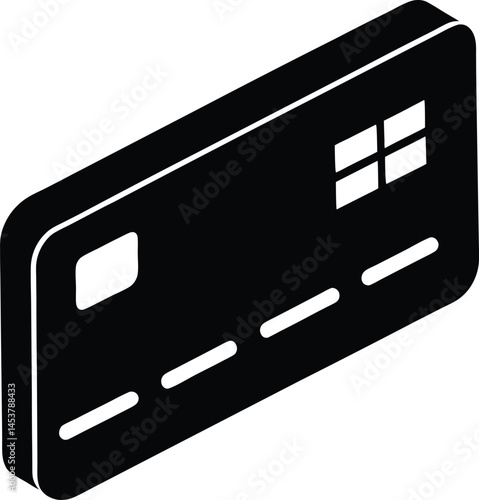 credit card chip on white background  .eps