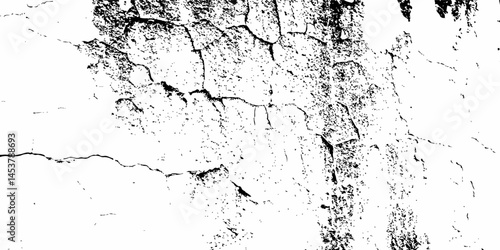 Sketch cracks black and white particle old distressed wall grunge surface texture background