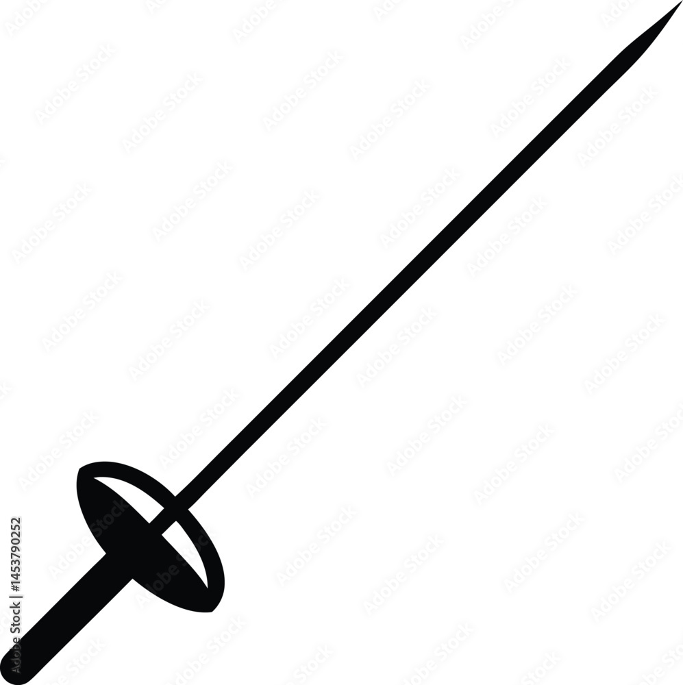 fencing sword on white background fencing sword on white background