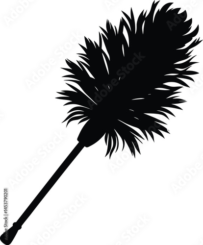 feather duster on white background  .eps