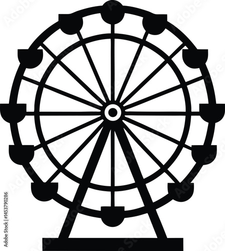 ferris wheel on white background  