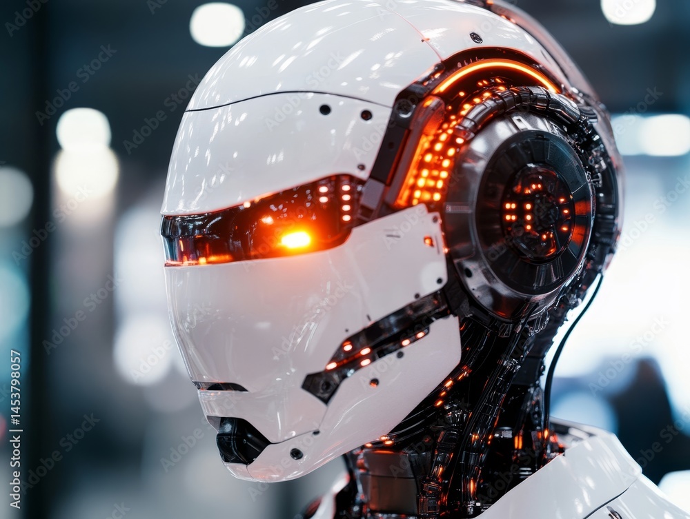 Artificial intelligence robot with futuristic design
