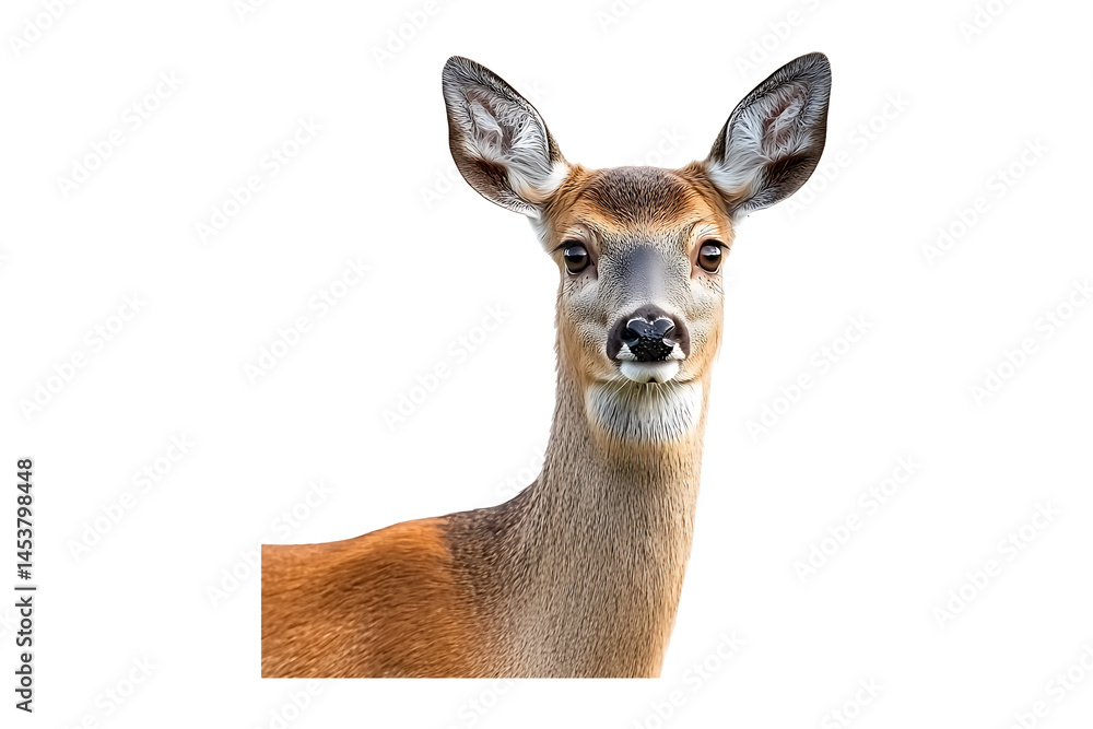 Fototapeta premium female roe deer isolated on transparent background