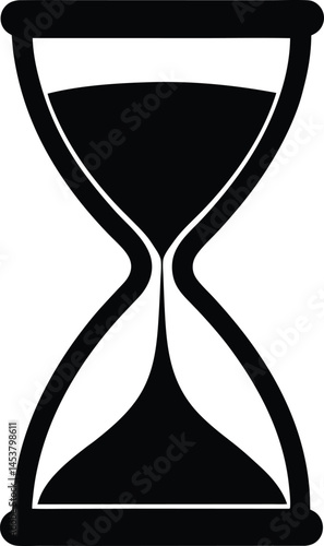 hourglass with sand on white background  .eps