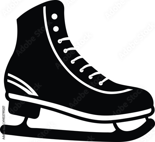 ice skate on white background  .eps
