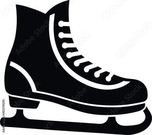 ice skate on white background 