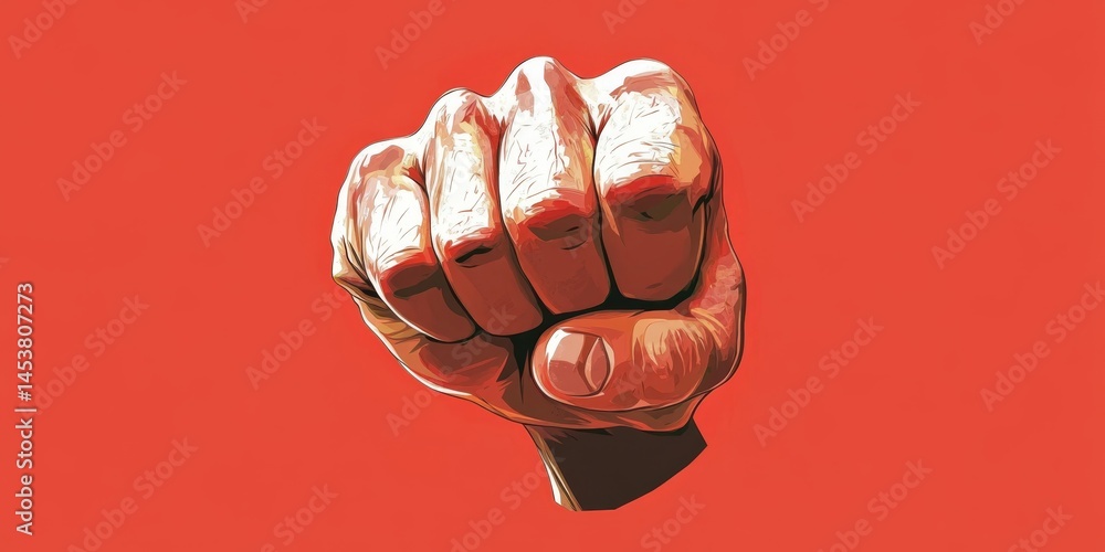 Hands raised in protest or demonstration against oppression, discrimination, or unjust policies. A symbol of standing up for rights and speaking out.