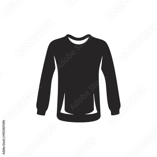 Illustration of a black long sleeved shirt