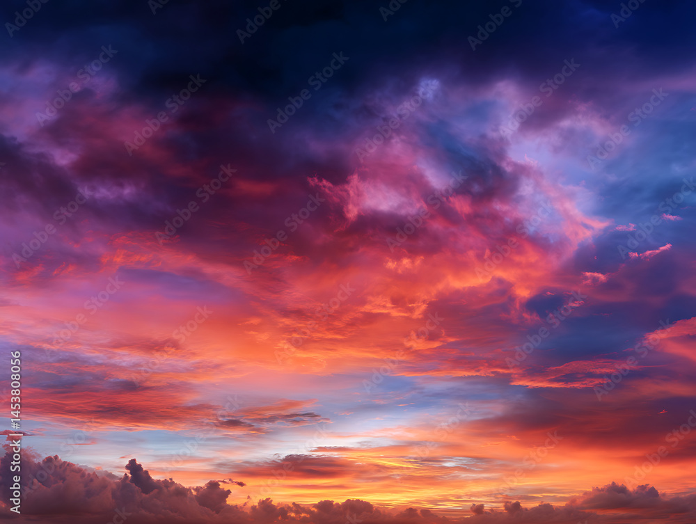 Fototapeta premium Colorful And Dramatic Sky Perfect For Background Use 