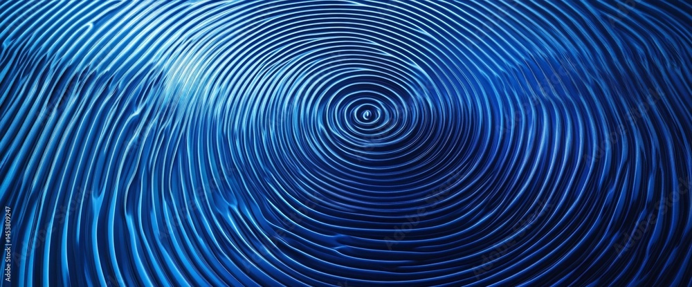 Fototapeta premium Abstract concentric ripples in deep blue