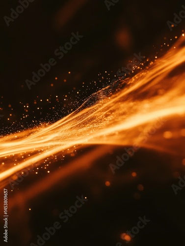 Obraz na płótnie Red lava flow in motion with sparkles. w salonie
