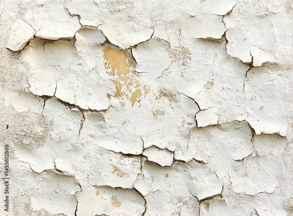 Obraz premium Peeling White Paint on Wall