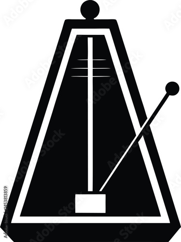 metronome ticking on white background  .eps