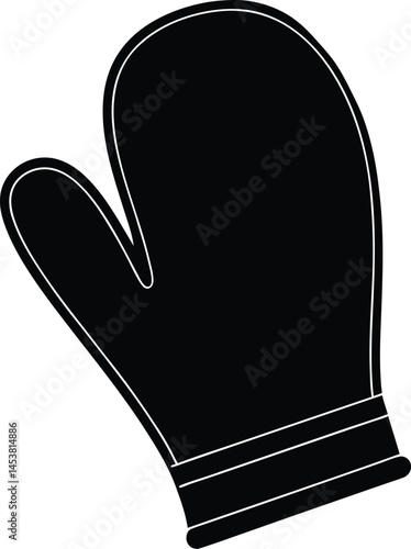 oven mitt on white background 