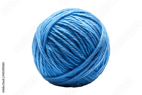Knitting wool ball isolated on transparent background