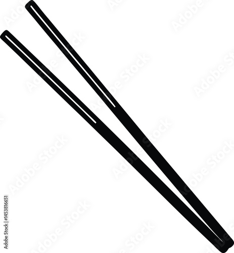 pair of chopsticks on white background  .eps