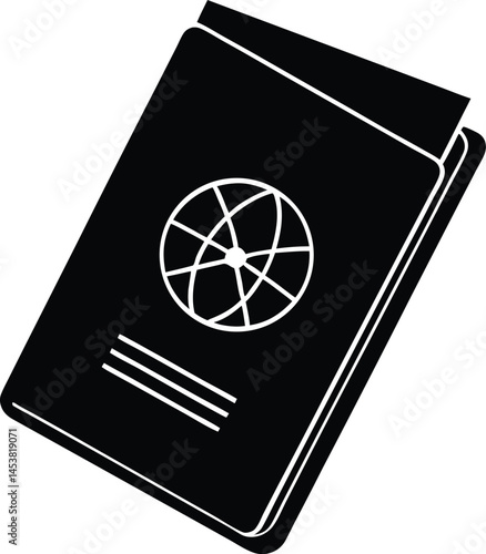 passport with boarding pass on white background   