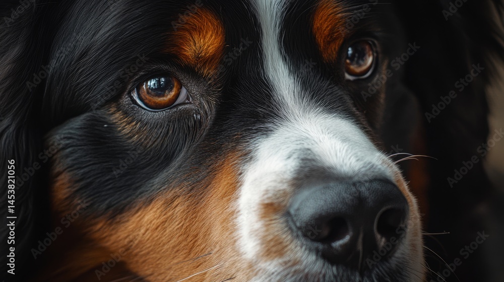 A close-up of a brown and white dog with expressive eyes, possibly indicating curiosity or attentiveness.