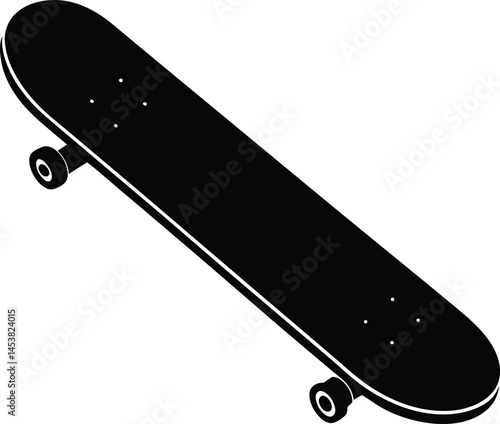 skateboard leaning on wall on white background 