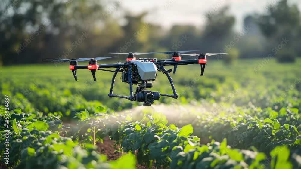 Irrigation Drones Mapping Water Distribution Over Farmlands Irrigation Drones Mapping Water Distribution Over Farmlands