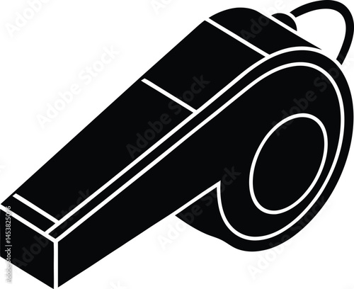 sports whistle on white background