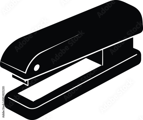 stapler with staples on white background