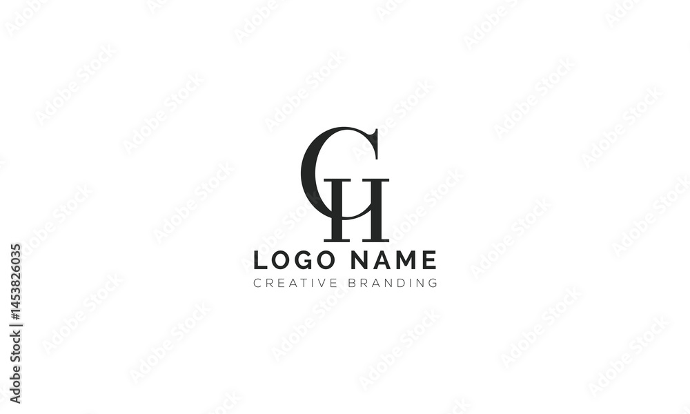 Minimalist CH Logo for Branding and Identity. Minimalist CH Logo for Branding and Identity.