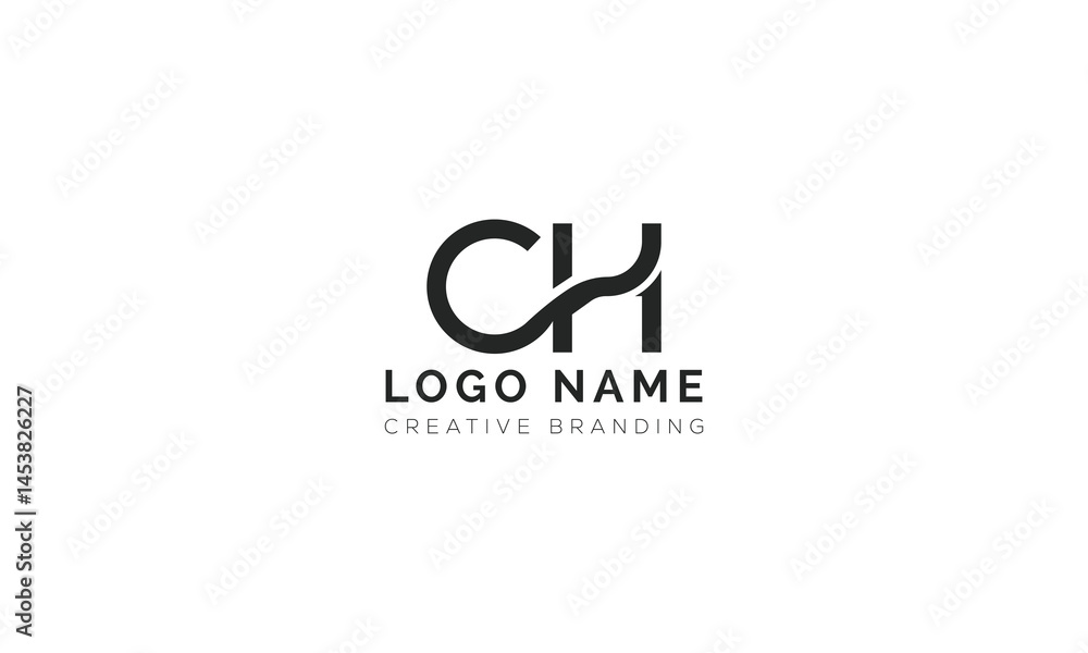 Minimalist CH Logo for Branding and Identity. Minimalist CH Logo for Branding and Identity.