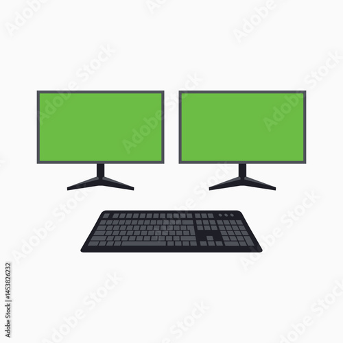green screen computer mockup