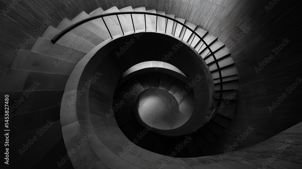 Fototapeta premium spiral staircase in a tunnel