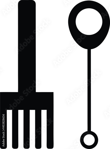 tuning key from a piano on white background  
