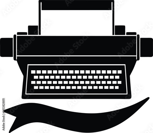 typewriter ribbon on white background 