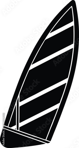 windsurfing board on white background  