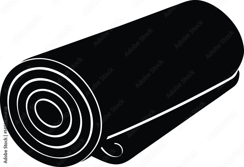 yoga mat rolled up on white background yoga mat rolled up on white background