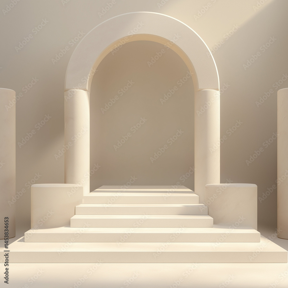 minimalist architectural design with a serene and sophisticated aesthetic. The podium can serve as a backdrop for luxury products like jewelry, cosmetics, or sculptures. minimalist architectural design with a serene and sophisticated aesthetic. The podium can serve as a backdrop for luxury products like jewelry, cosmetics, or sculptures.