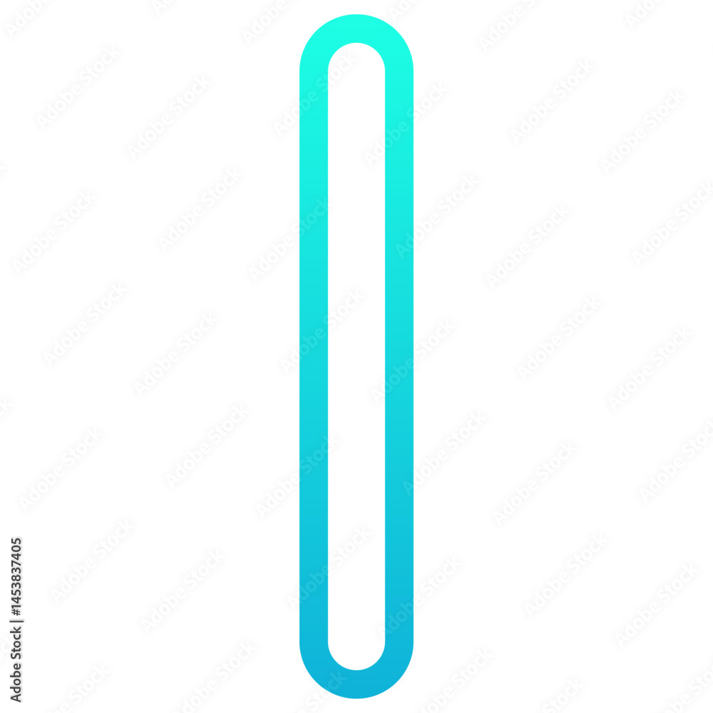 Obraz premium Letter I Isolated Vector Icon, Lineal Gradient Style Vector Icon.