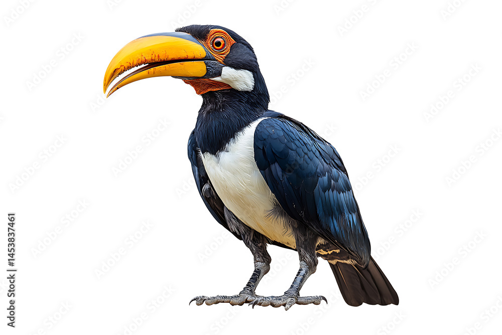 Fototapeta premium hornbill isolated on transparent background.